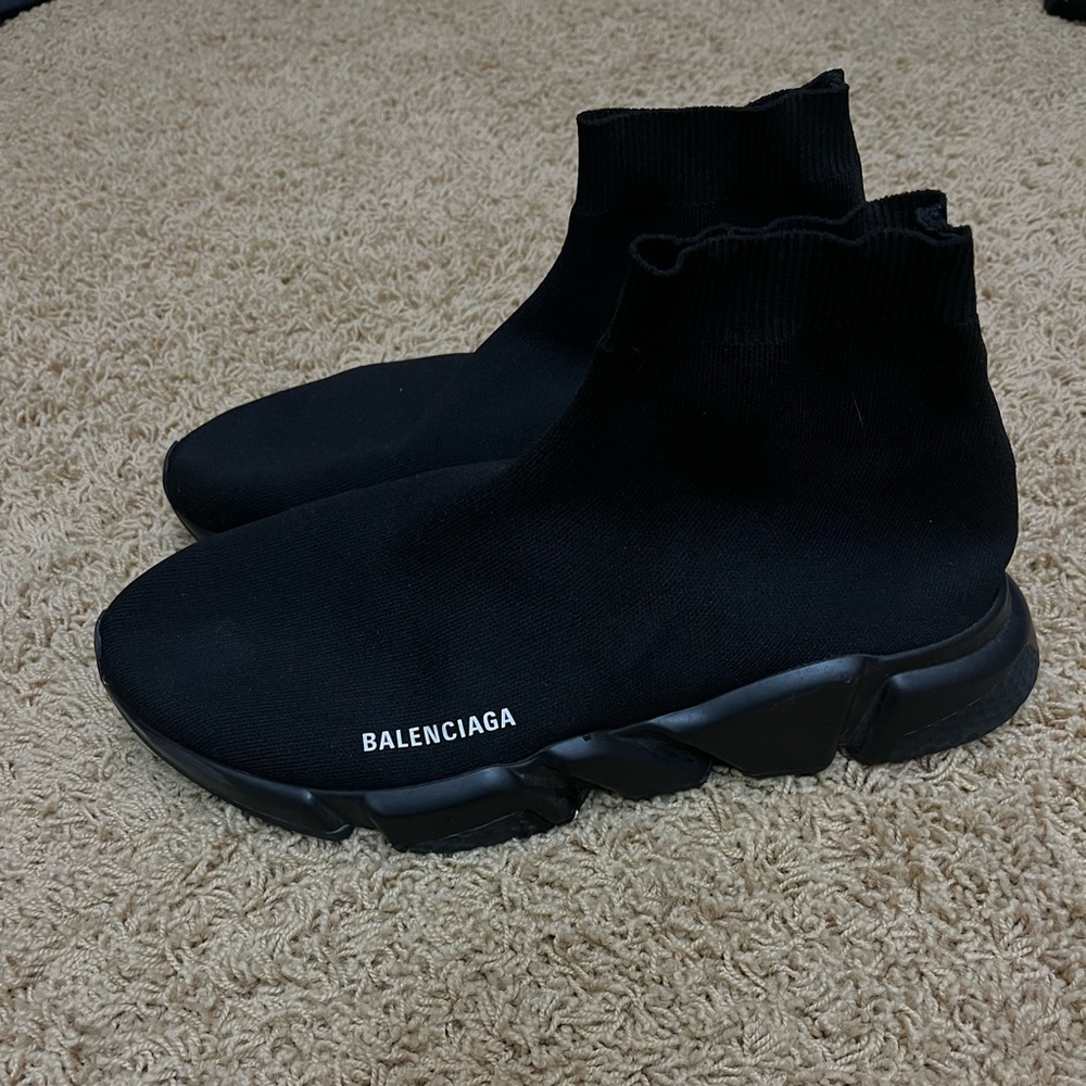 Men’s size “47 EU” or “14 US” Balenciaga Knit Slip-On Sneaker Black